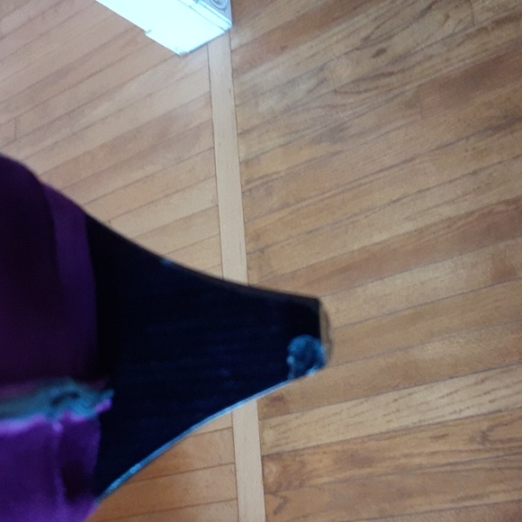 Eileen Shields Purple Suede sock Boot Sz 41 /US 10 Italy - Picture 13 of 14